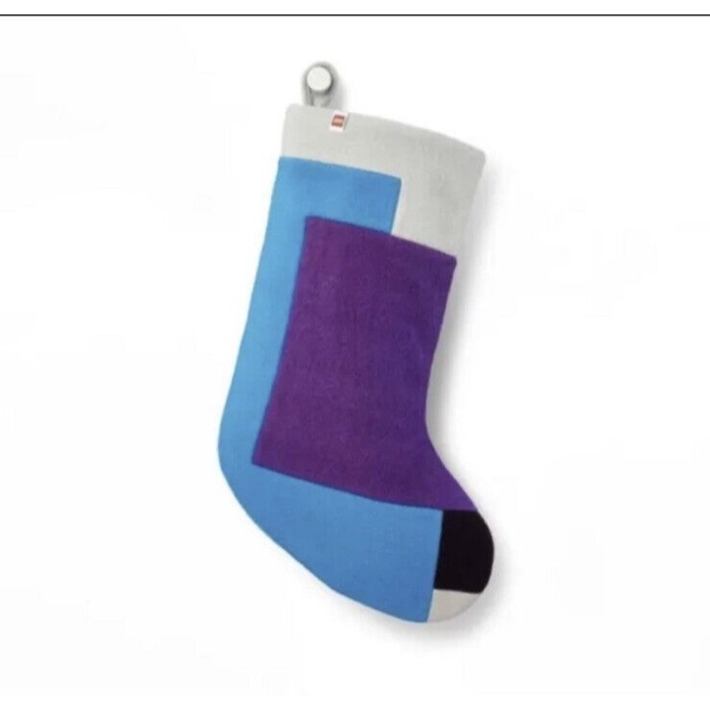 Lego Collection X Target 20" Color Block Felt Christmas Stocking Purple/Blue